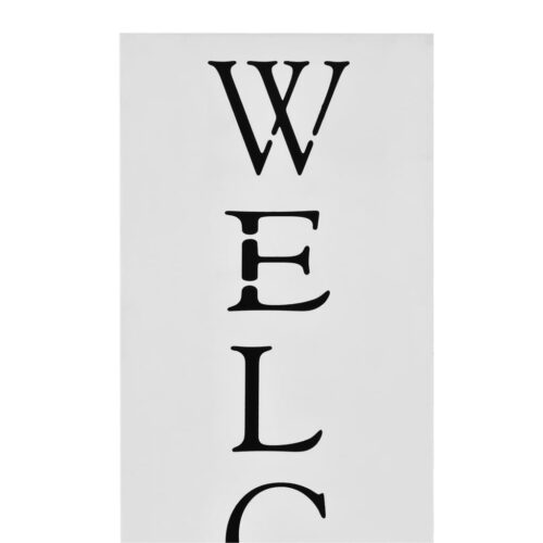 Umbrella Stand Welcome Steel White - Image 3