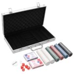 Poker Chip Set 300pcs 14g Chips TEXAS Casino Gambling Party Game Dice Cards
