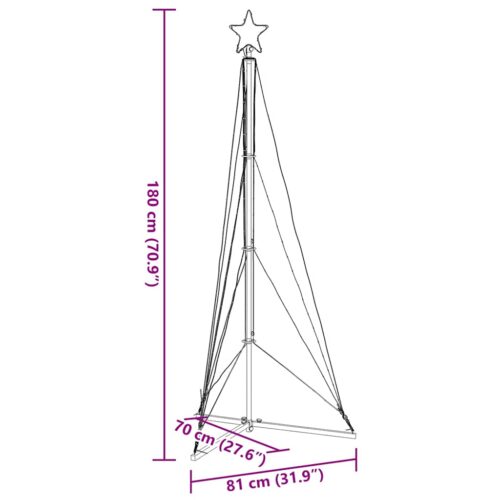 LED Christmas Tree 363  LED Lights Cold White 182cm - Image 11