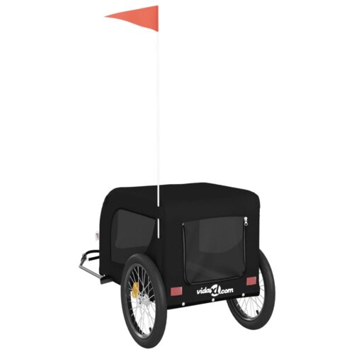 Pet Bike Trailer Black Oxford Fabric Iron - Image 7