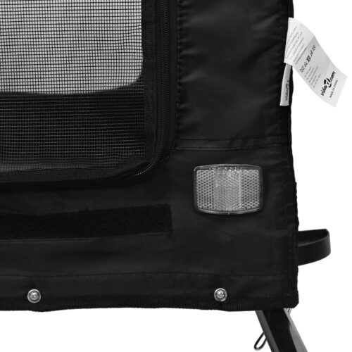 Pet Bike Trailer Black Oxford Fabric Iron - Image 9