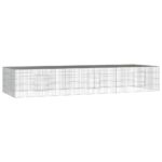 3-Panel Rabbit Cage 325x109x54cm Galvanised Iron