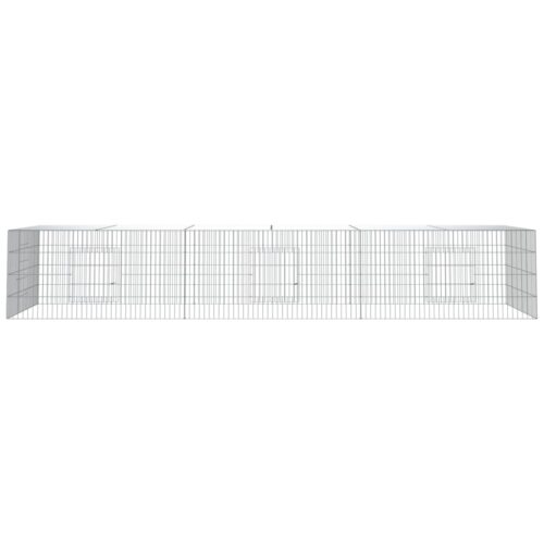 3-Panel Rabbit Cage 325x109x54cm Galvanised Iron - Image 3