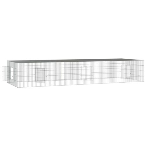 3-Panel Rabbit Cage 325x109x54cm Galvanised Iron - Image 4