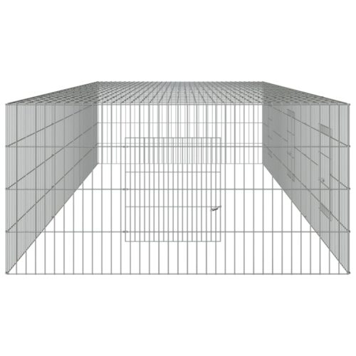 3-Panel Rabbit Cage 325x109x54cm Galvanised Iron - Image 5