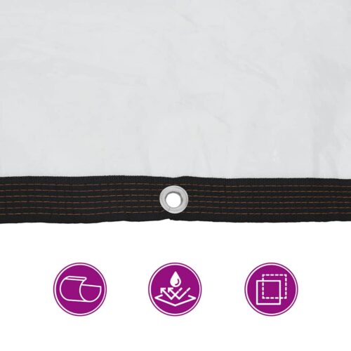 Clear Tarpaulin with Eyelets 3x6M Polyethylene Camping Garden Poly Tarps Cover - Image 9