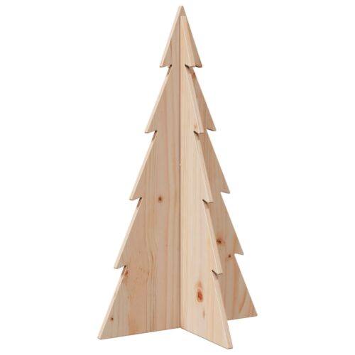 Wooden Christmas Tree for Decoration 80cm Solid Pine Wood - Image 2