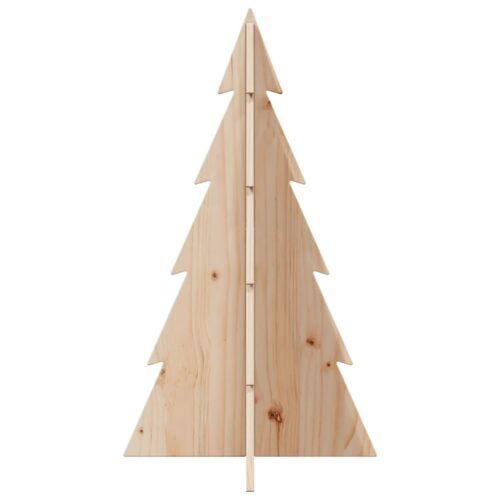 Wooden Christmas Tree for Decoration 80cm Solid Pine Wood - Image 3