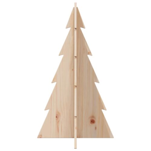 Wooden Christmas Tree for Decoration 80cm Solid Pine Wood - Image 4