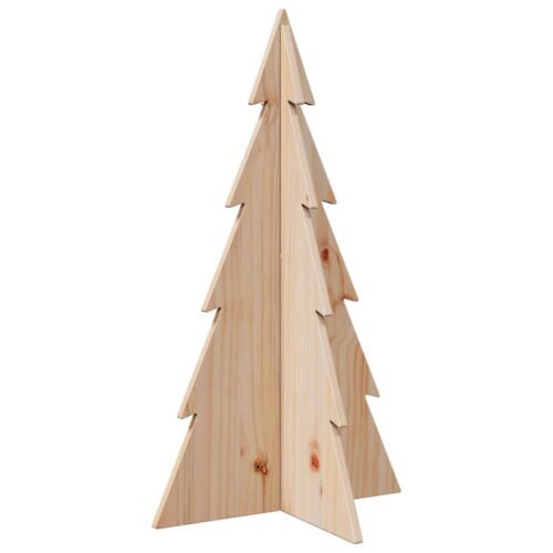 Wooden Christmas Tree for Decoration 80cm Solid Pine Wood - Image 5