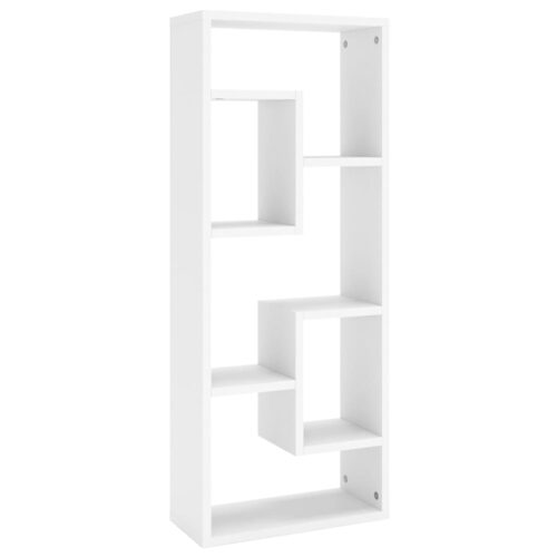 Wooden Wall Shelf White 36x16x90cm - Image 2