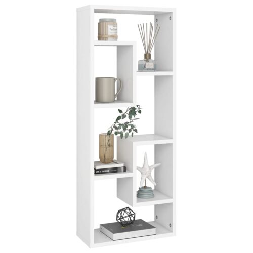 Wooden Wall Shelf White 36x16x90cm - Image 3
