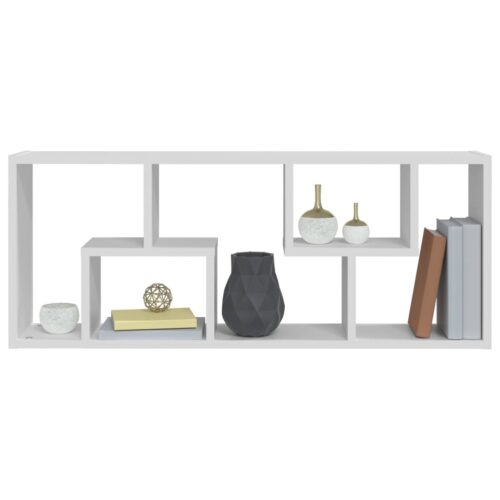 Wooden Wall Shelf White 36x16x90cm - Image 7