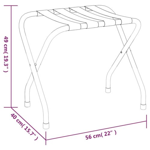 Luggage Rack Black 56x40x49cm - Image 7