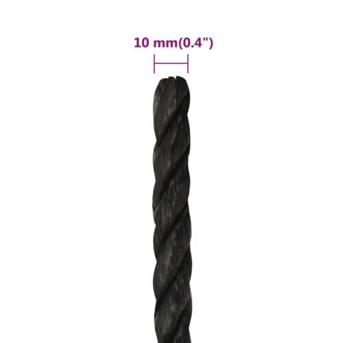 Work Rope Black 10mm 100M Polypropylene - Image 6
