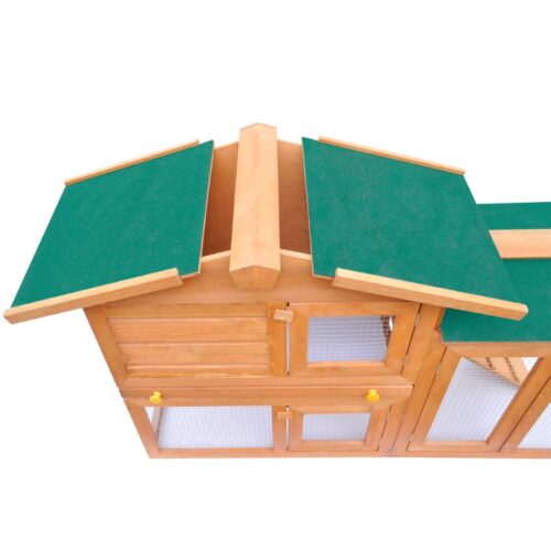 Outdoor Large Rabbit Hutch Small Animal House Pet Cage Wood - Image 4