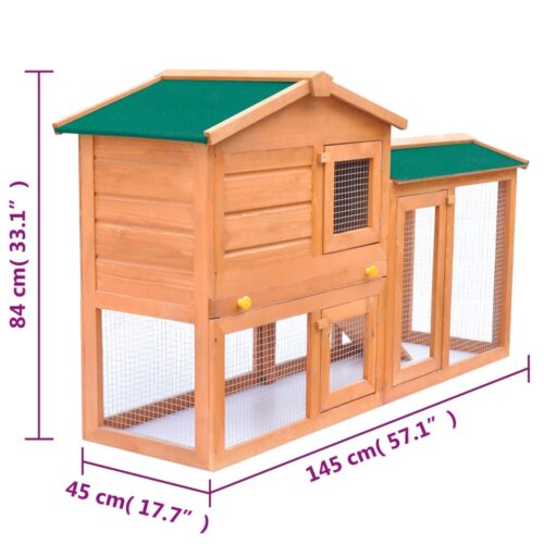 Outdoor Large Rabbit Hutch Small Animal House Pet Cage Wood - Image 7