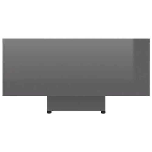 Wooden Coffee Table High Gloss Grey 85x55x31cm - Image 4