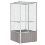 Bird Cage Grey 111x107x211.5cm Galvanised Steel