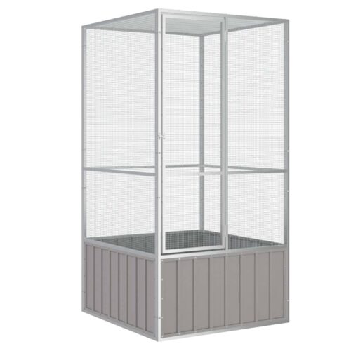 Bird Cage Grey 111x107x211.5cm Galvanised Steel