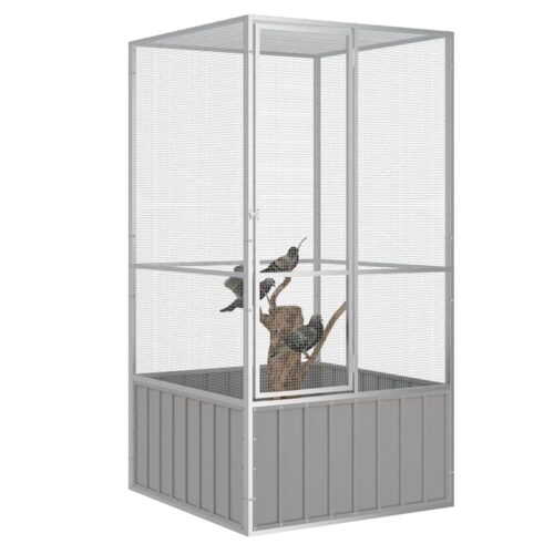Bird Cage Grey 111x107x211.5cm Galvanised Steel - Image 2