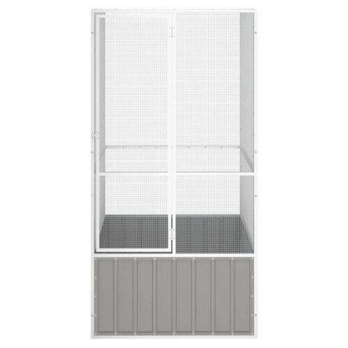 Bird Cage Grey 111x107x211.5cm Galvanised Steel - Image 3