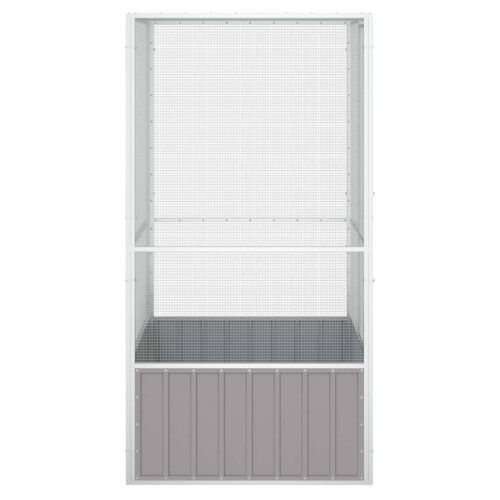 Bird Cage Grey 111x107x211.5cm Galvanised Steel - Image 4