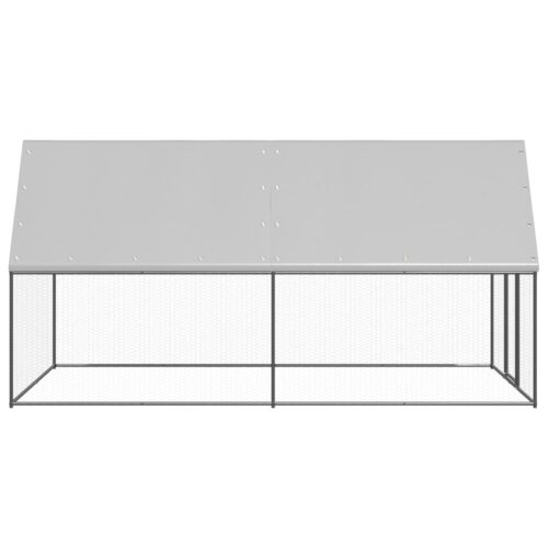 Outdoor Chicken Cage 2x4x2mGalvanised Steel - Image 3