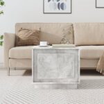 Wooden Coffee Table Concrete Grey 51x50x44cm