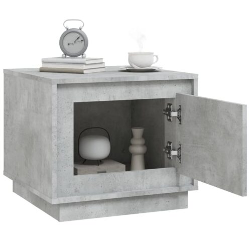Wooden Coffee Table Concrete Grey 51x50x44cm - Image 4