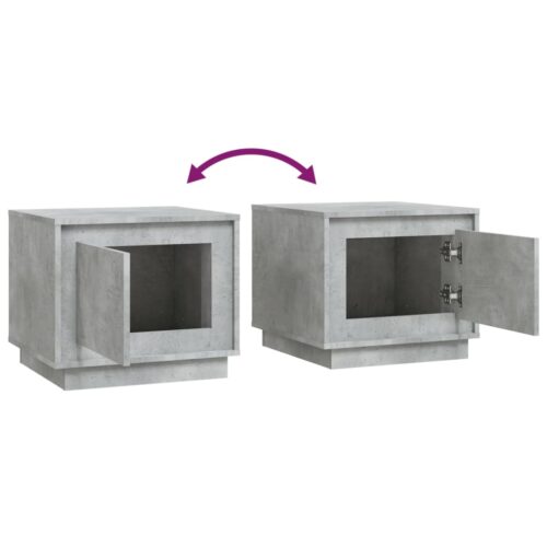 Wooden Coffee Table Concrete Grey 51x50x44cm - Image 8