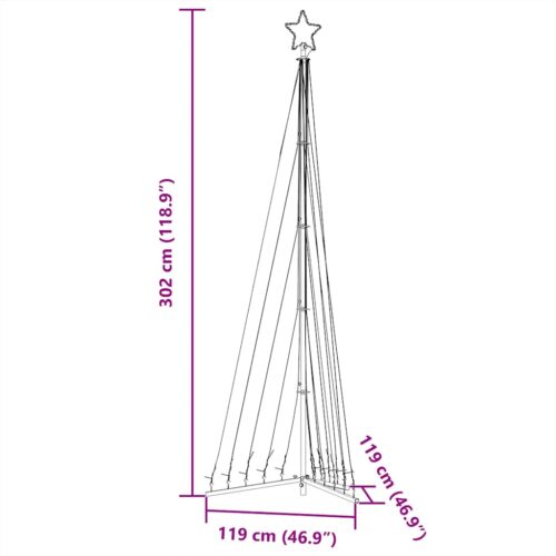 LED Christmas Tree 495  LED Lights Cold White 302cm - Image 11