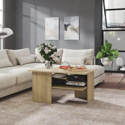 Wooden Coffee Table Sonoma Oak 90x60x46.5cm