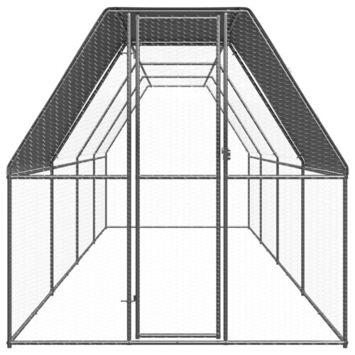 Outdoor Chicken Cage 2x8x2mGalvanised Steel - Image 2