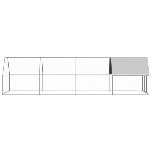 Outdoor Chicken Cage 2x8x2mGalvanised Steel - Image 3