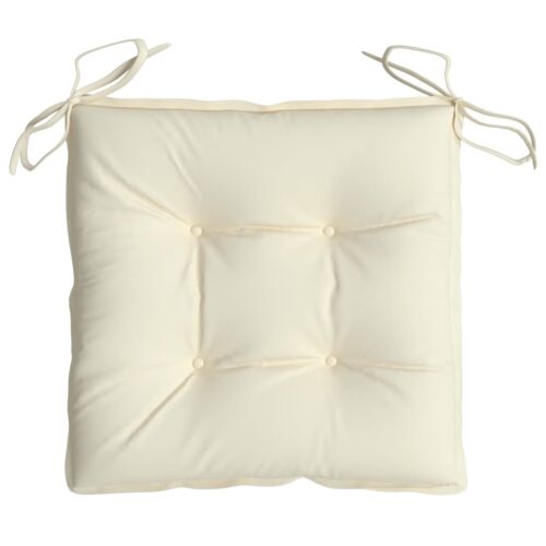 4pcs Garden Chair Cushions Patio Seat Pads Cream White Oxford Fabric 50x50x7cm - Image 6
