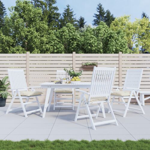 4pcs Garden Chair Cushions Patio Seat Pads Cream White Oxford Fabric 50x50x7cm - Image 10