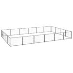 Dog Kennel Black 24m² Steel