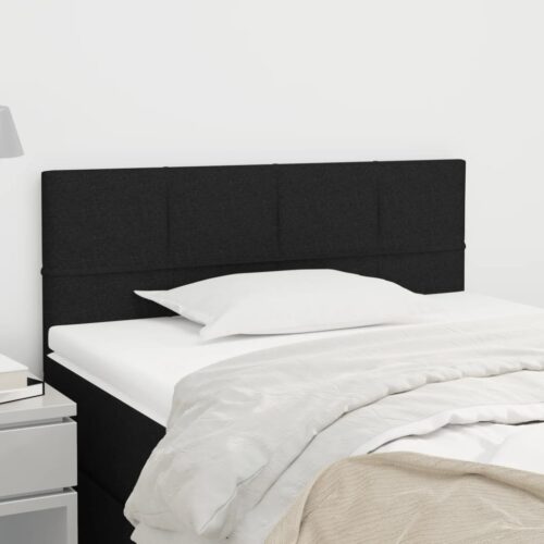 Headboard Black 100x5x78/88cm Fabric - Image 9
