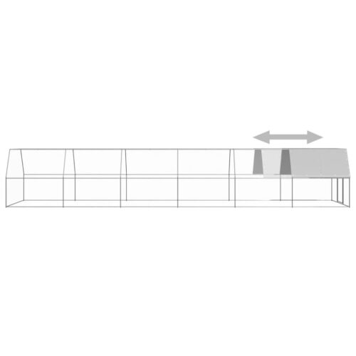 Outdoor Chicken Cage 3x12x2mGalvanised Steel - Image 4