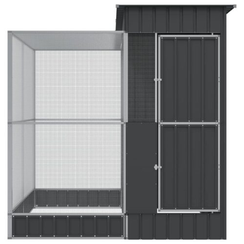Aviary with Extension Silver 209x203x216cm Steel - Image 3