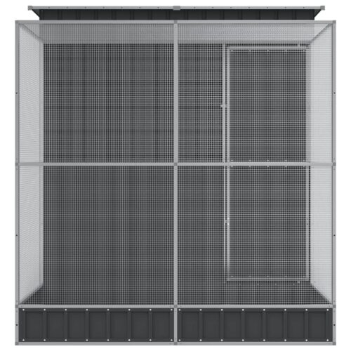 Aviary with Extension Silver 209x203x216cm Steel - Image 4