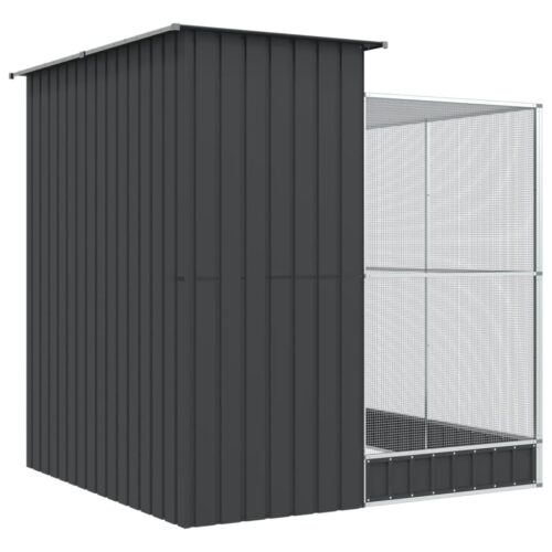 Aviary with Extension Silver 209x203x216cm Steel - Image 5