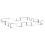 Dog Kennel Black 49m² Steel