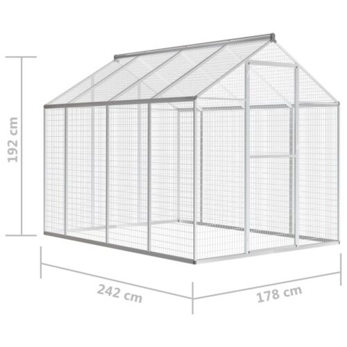 Outdoor Aviary Aluminium 178x242x192cm - Image 5