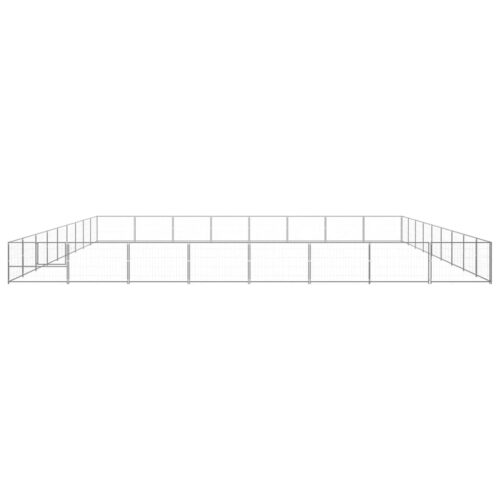 Dog Kennel Silver 72m² Steel - Image 3