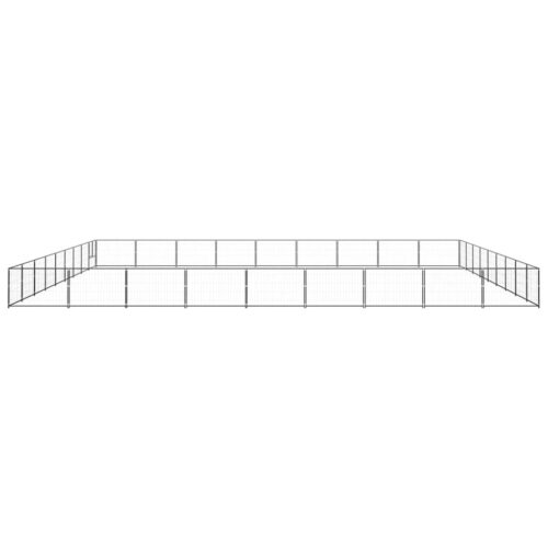 Dog Kennel Black 81m² Steel - Image 2