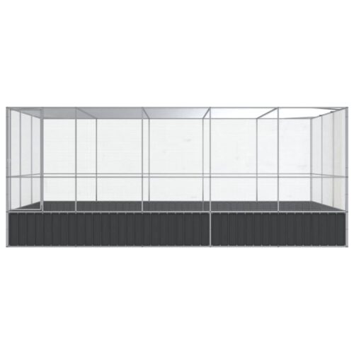 Aviary with Extension Silver 518x307x212cm Steel - Image 3