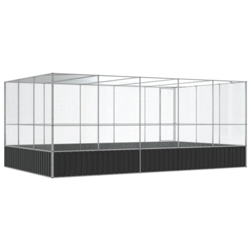 Aviary with Extension Silver 518x307x212cm Steel - Image 5