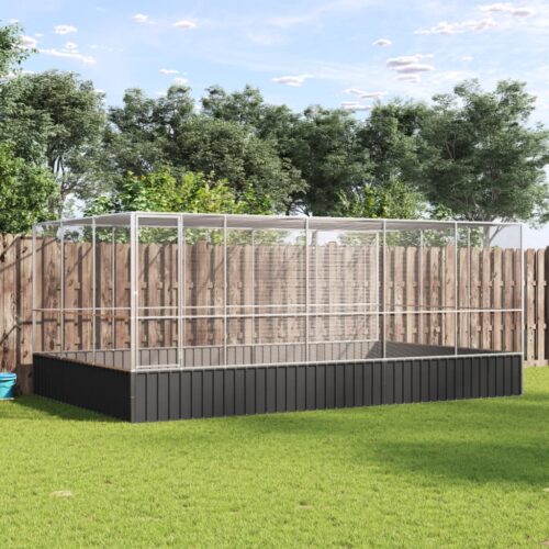 Aviary with Extension Silver 518x307x212cm Steel - Image 9